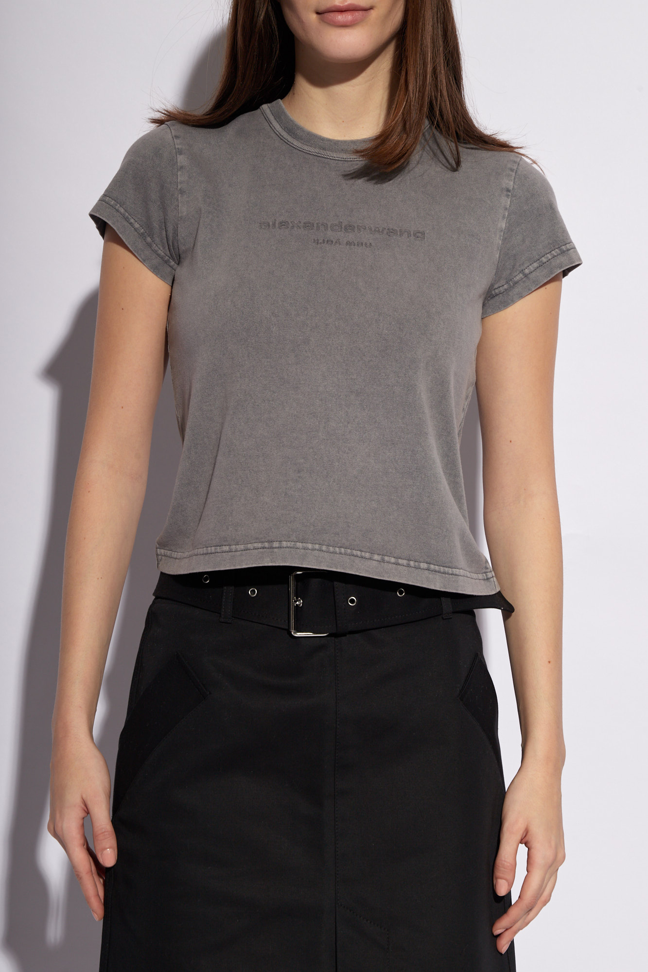 ファッション通販 Wang Alexander shirt - multi CHOCOOLATE - T Cotton Grey トップス